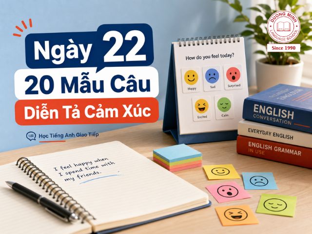 Học Tiếng Anh Giao Tiếp: Ngày 22 - 20 Mẫu Câu Diễn Tả Cảm Xúc