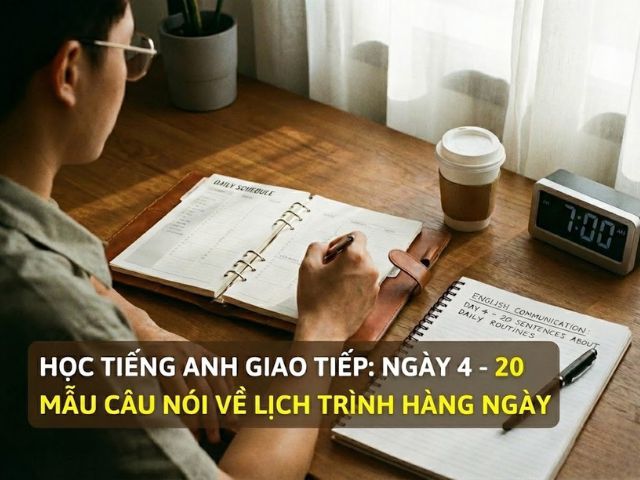 Học Tiếng Anh Giao Tiếp: Ngày 4 - 20 Mẫu Câu Nói Về Lịch Trình Hàng Ngày