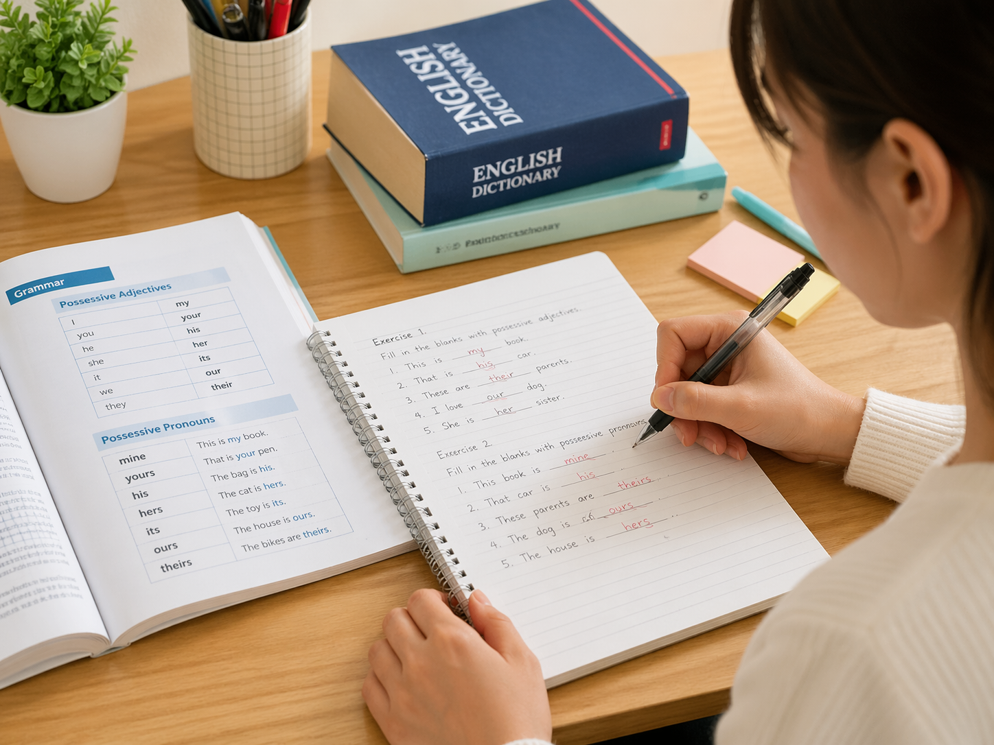 30 Bài Tập Tính Từ Sở Hữu & Đại Từ Sở Hữu Kèm Đáp Án